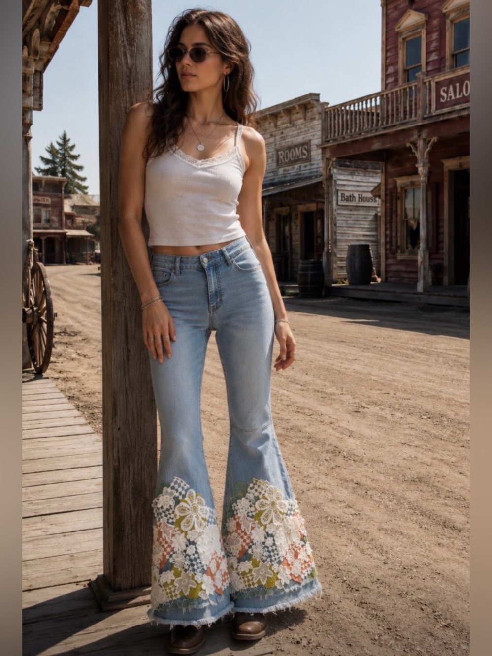 ❤️Fabbed Up Free People Bell Bottoms